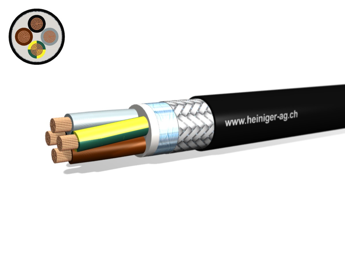 Câble de moteur san-hal flex 4x70 - LPE 2XSLCHK nr 70°C 0.6/1kV HD 308 S2