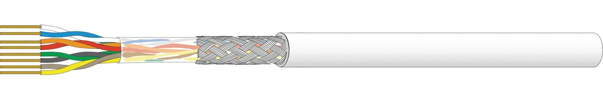 Uninet flex 5502 S/UTP 4x2x0.16 weiss - 4P PVC 300MHz Kat.5e, Eca