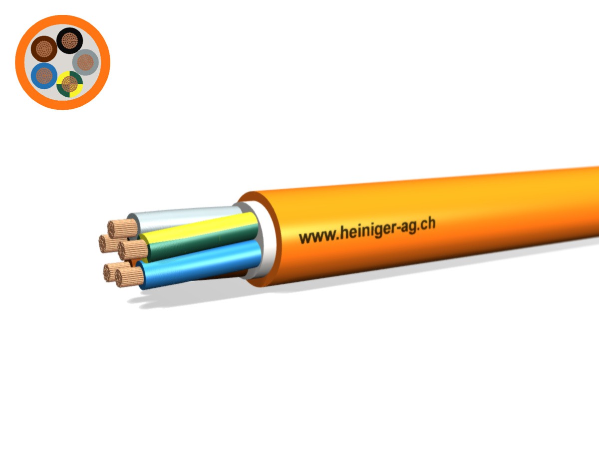 Sicherheitskabel FE180 E30-E60 5x10 - LNPE PYROFIL hal-frei flammwidrig or