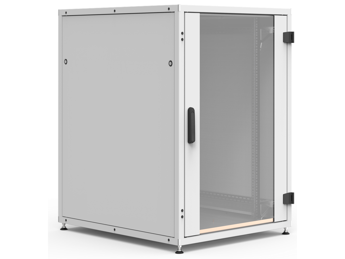 H-Rack 19" H1230xL800xP1000 24HE - Portes verre et tôle, complet