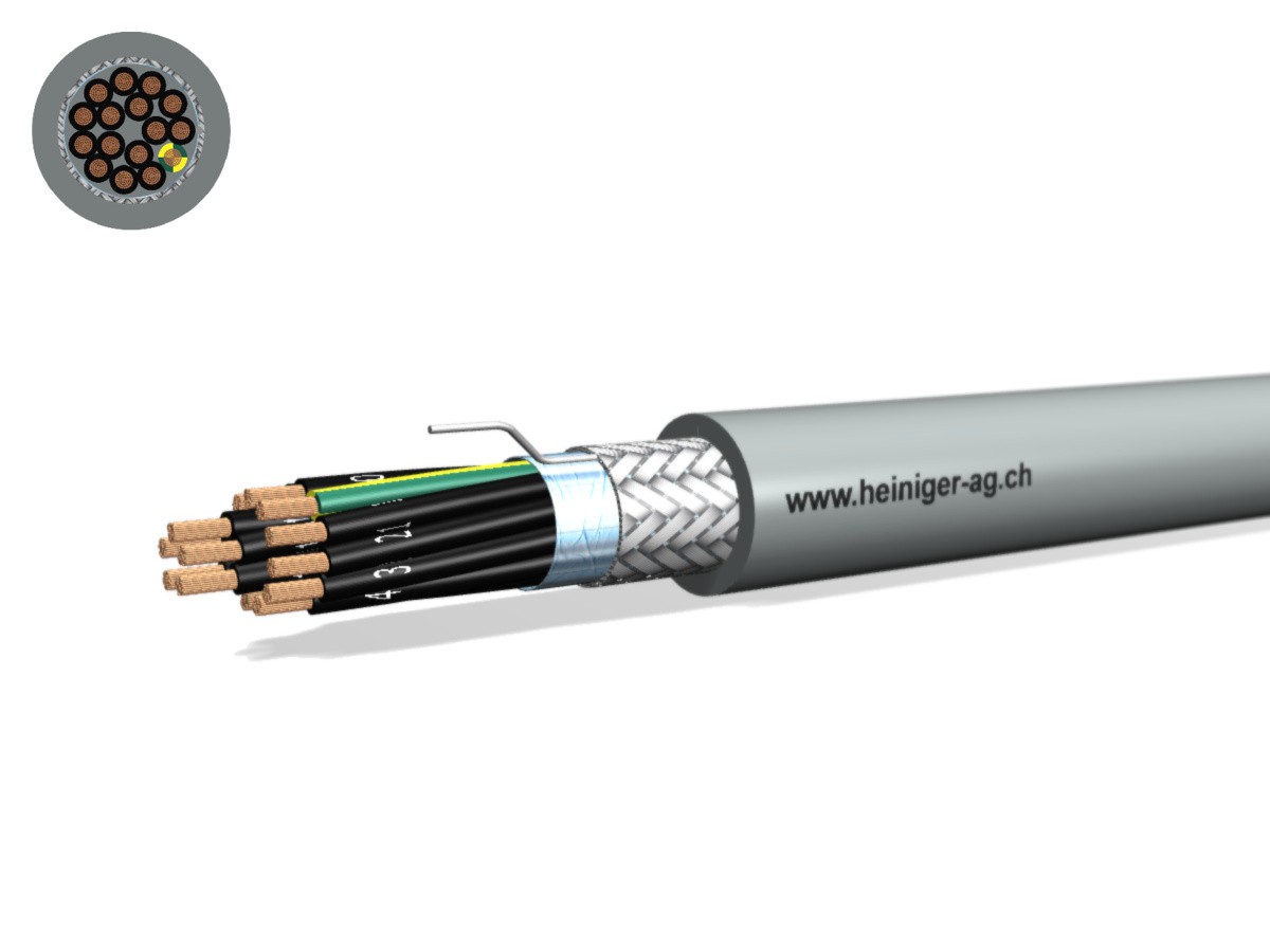 Steuerkabel Cca-flex C 16x1.50 JZ gr - LiH(St)CH hal-frei 0.6/1kV EN 50399