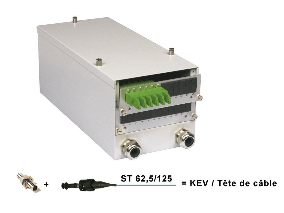 Fiber Patch AP 8xST 62.5/125 - prêt pour jonction,132x300x120mm (LxHxP)