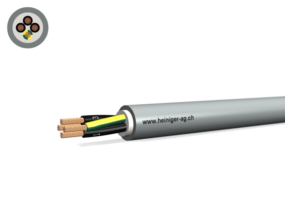 Câble PVC-PUR 4x0.75 JZ num gr - 300/500V