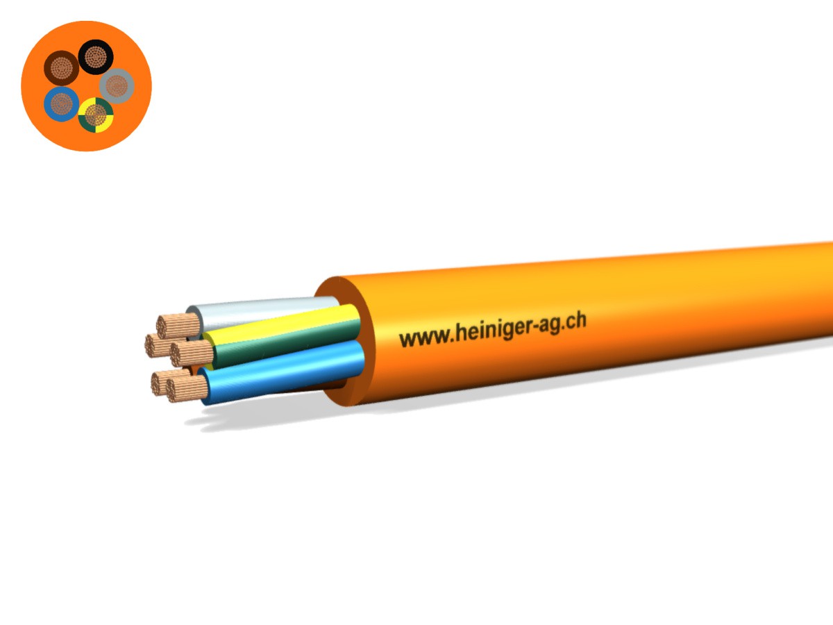 PUR-PUR Kabel Fca 5x6 LNPE or N1QQ-F - 0.6/1kV HD 308 S2