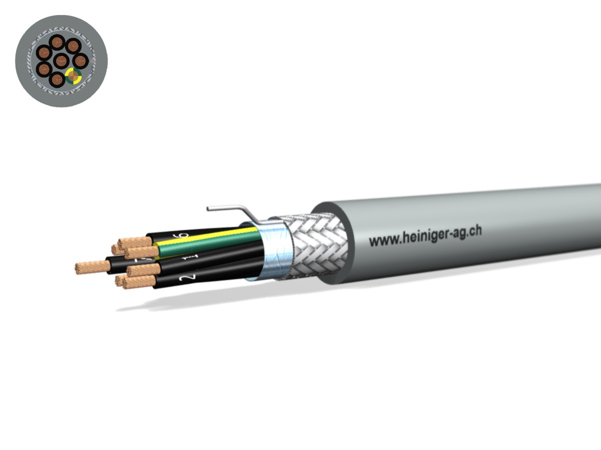 Câble commande Cca-flex C 8x1.50 JZ gr - LiH(St)CH san-hal 0.6/1kV EN 50399