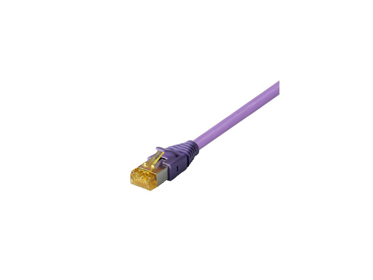 H-LINE Patch 4P S/FTP 1:1 RJ45 0.5m - Cat.6A câble/capot TLP sans-hal violet