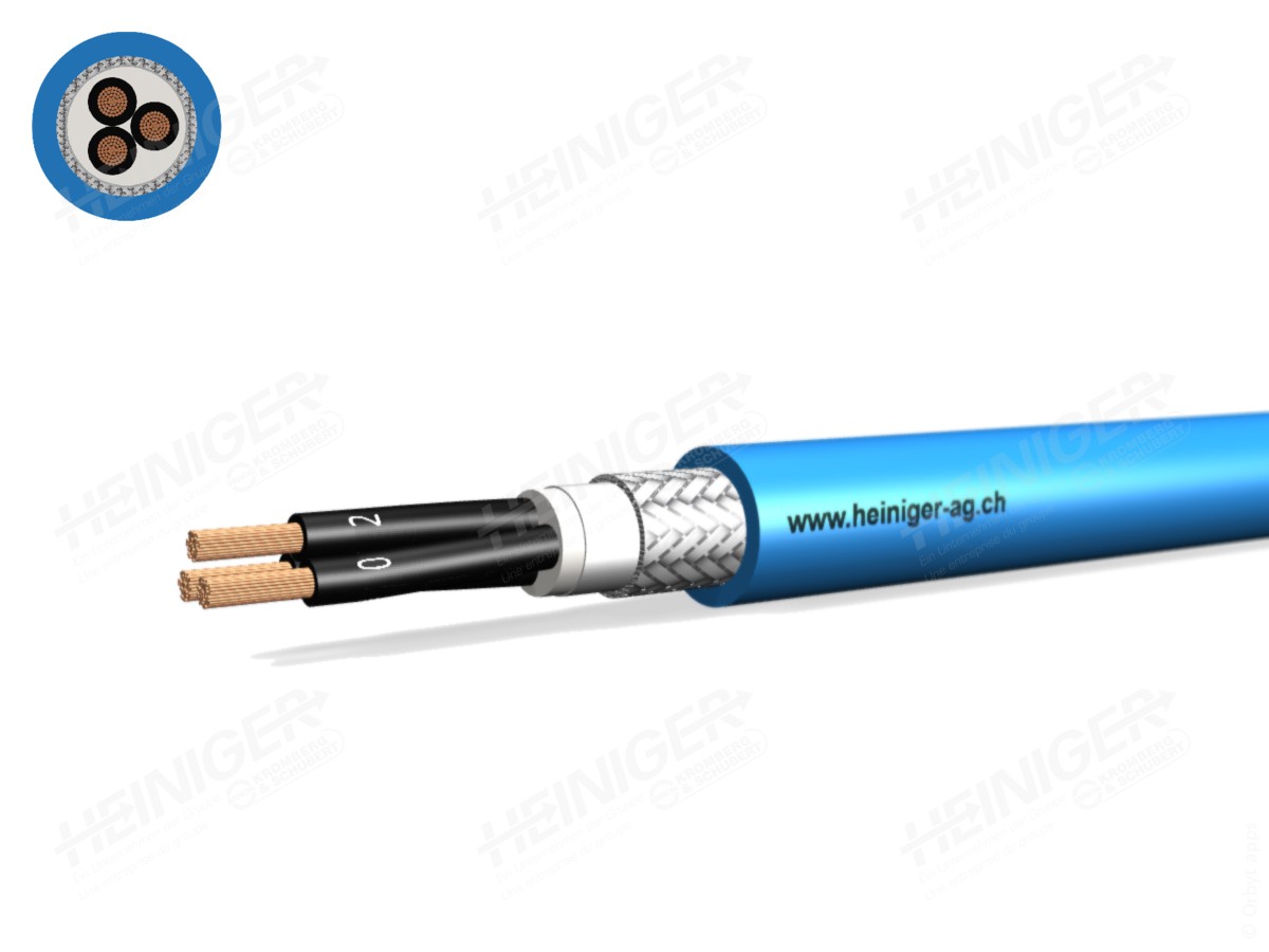 Securaflex Dca (St) C 3x1.50 sw num. bl - IEC 60079-14 hal-frei 300V Eigens. Kabel