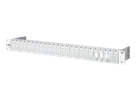 H-LINE M Panneau de brassage 19" 24x STP - 1UH vide, RAL7035, pour module Keystone