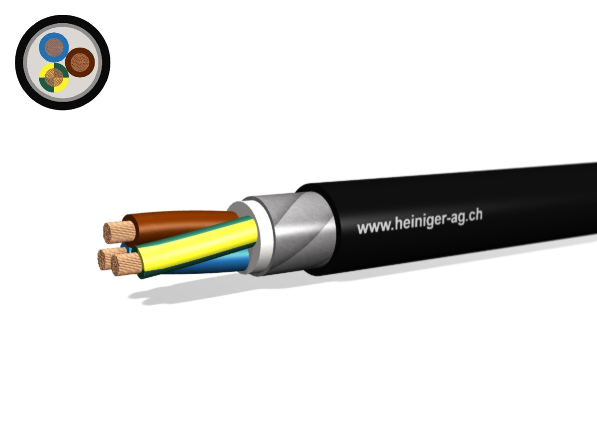 NN-CLN FE05B2 B2ca 3x16 LNPE sw - hal-frei armiert 90°C 0.6/1kV