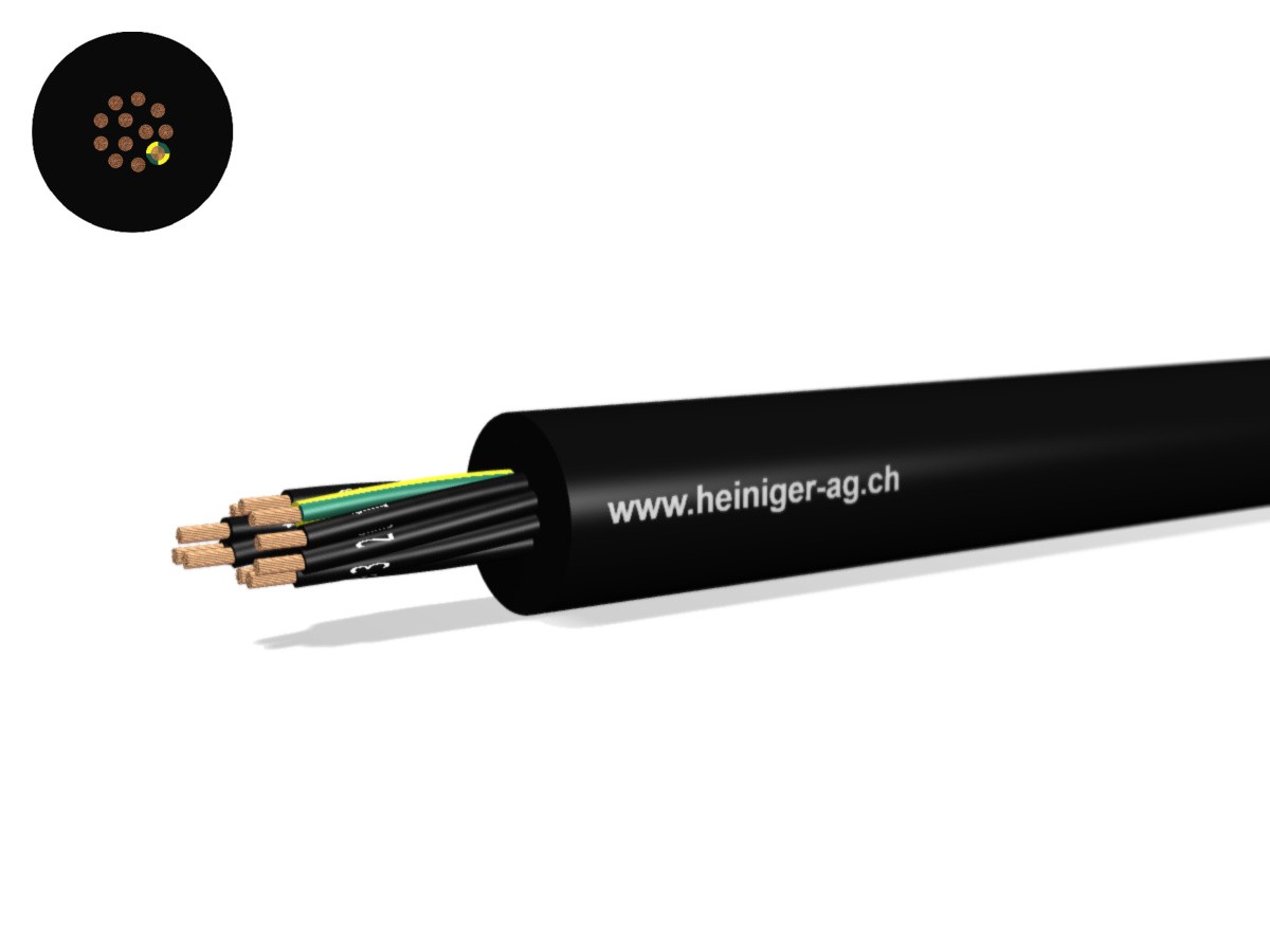 Gdv câble de raccord. Eca 12G1.50 LPE nr - H07RN-F 450/750V renforcé Titanex