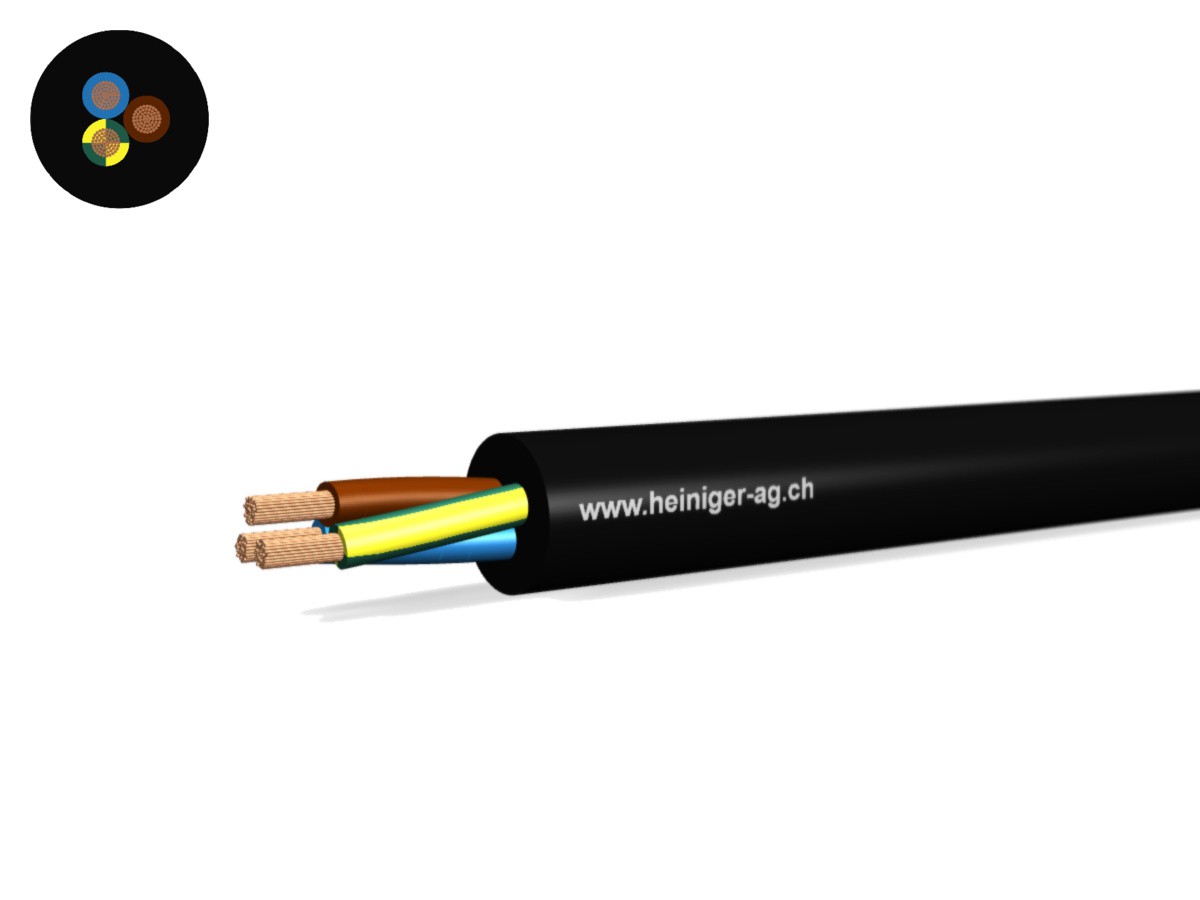 Câble d'appareils Td Eca 3G1.50 LNPE nr - RAL9005 H05VV-F 300/500V HD 308 S2