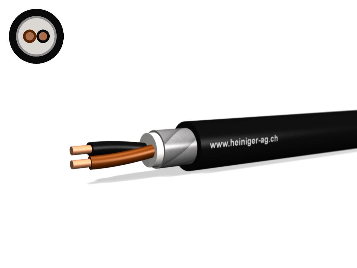 NN-CLN FE05B2 B2ca 2x2.50 L sw - hal-frei armiert 90°C 0.6/1kV