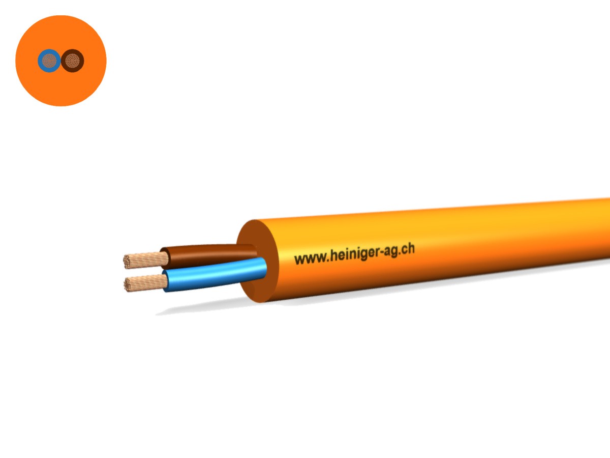 EPR-PUR Kabel 2x1.50 LN or H07BQ-F - 450/750V HD 308 S2