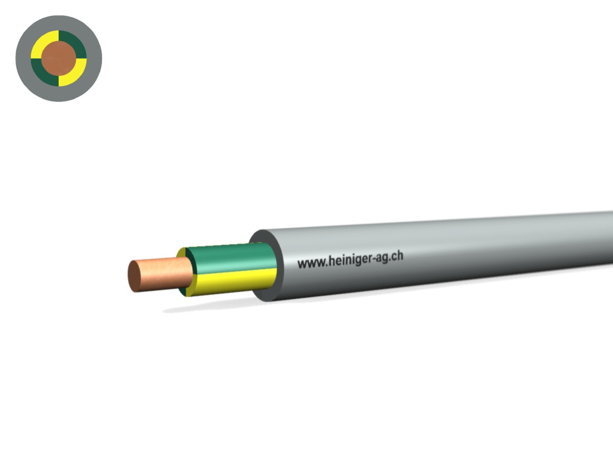 Câble TT Eca 1x4 PE PVC gr - Câble d'installat. basse tension 0.6/1kV