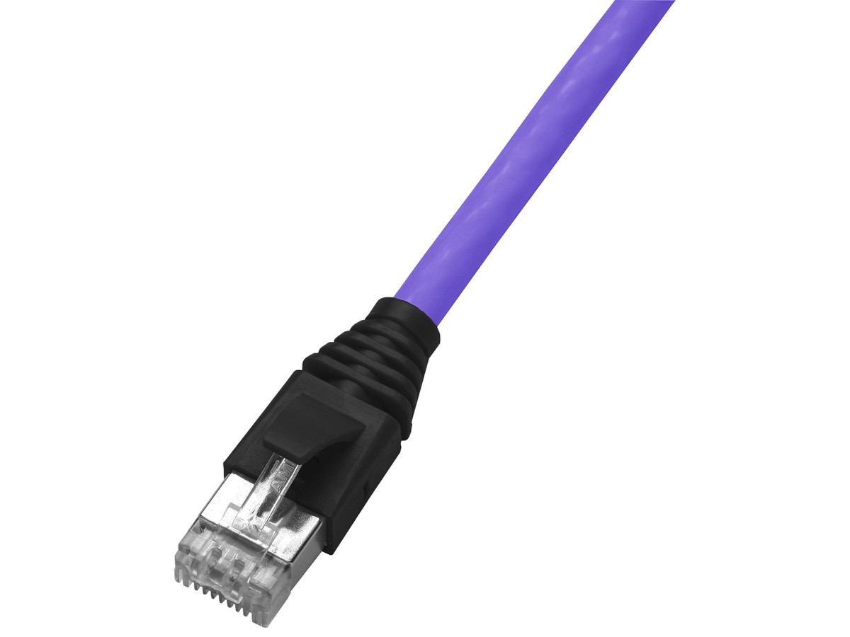 H-LINE Patch VBS Typ 16+ RJ45 1.5m - Cat.6 câble violet/capot TLP noir