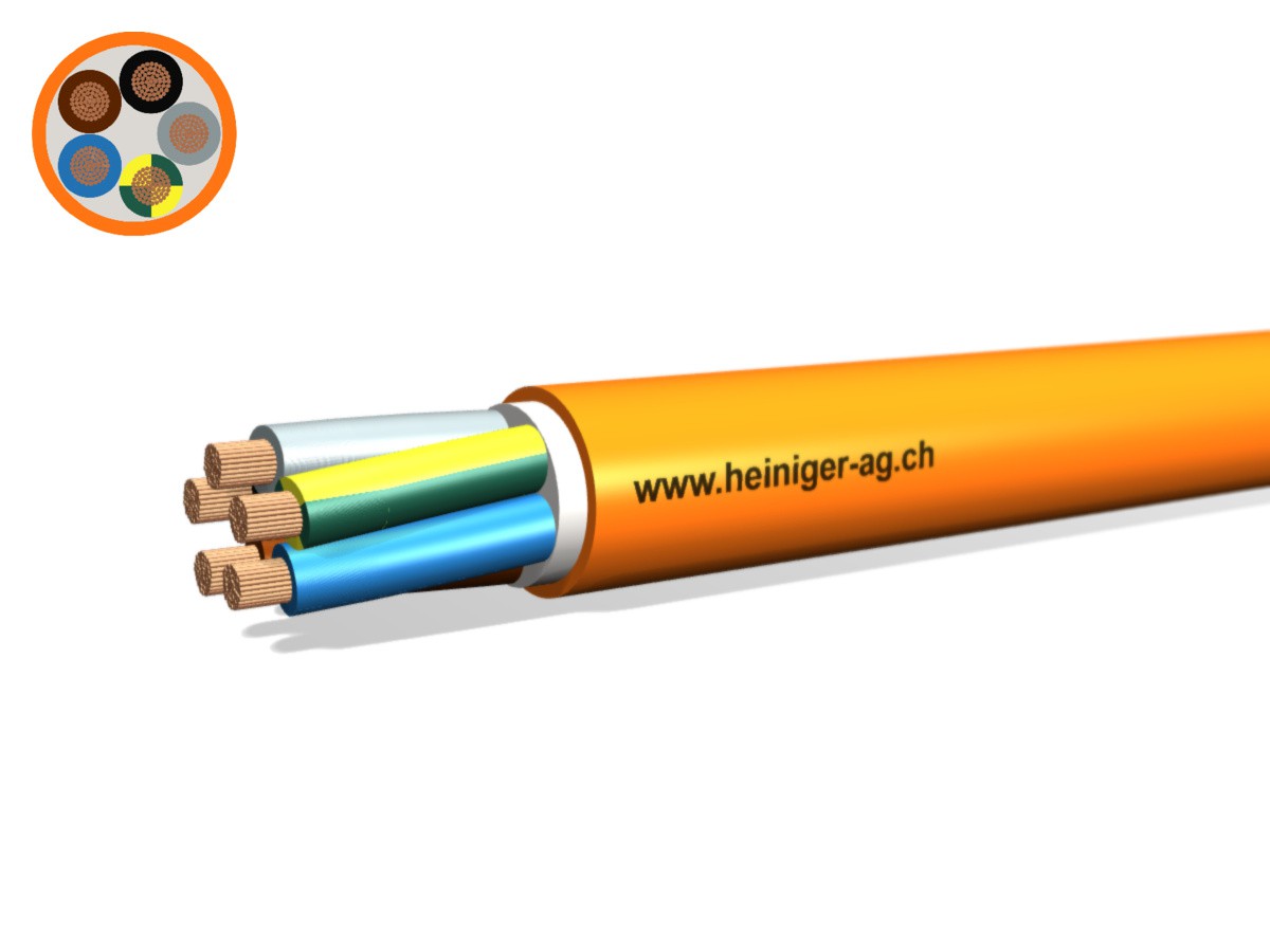 Câble de sécurité FE180 E30-E60 5x25 - LNPE PYROFIL san-hal or