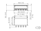 Baugruppenträger OpDAT CM 3+1HE 19" - für max 12 Module 3HE/7TE