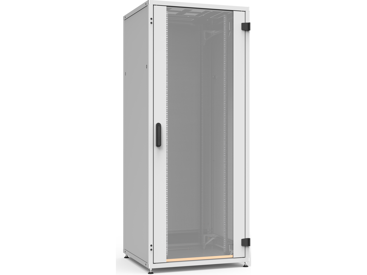 H-Rack 19" H2000xL800xP800 42UH - Portes verre et tôle, Complet