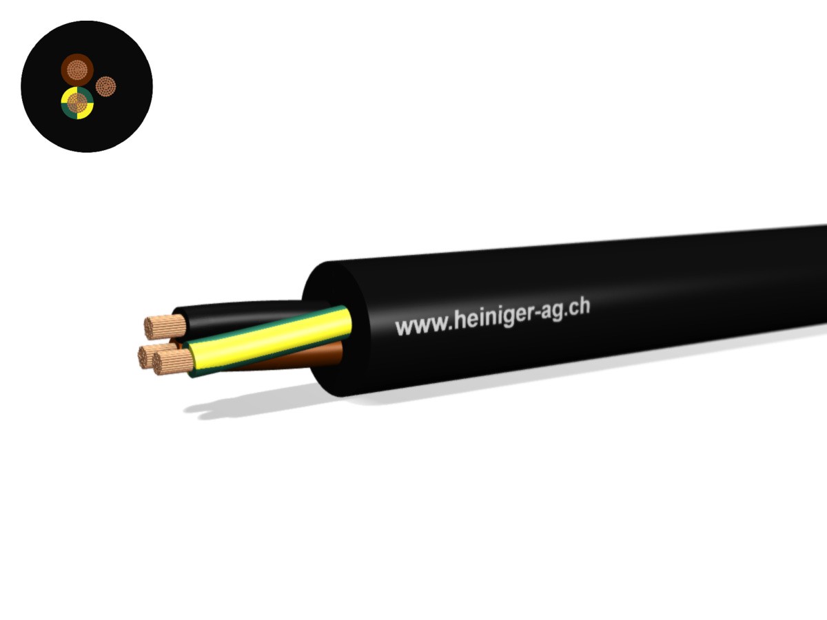 Gdv câble de raccord. Eca 3G10 LNPE nr - RAL9005 H07RN-F 450/750V renforcé,AD8