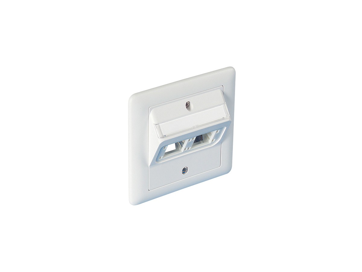 R&Mfreenet Kanal-Dose EDIZIOdue, 2 Port - weiss, 80x86, CH, leer