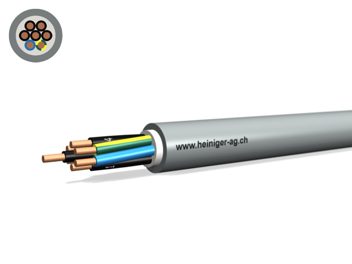 TT-Kabel Eca 7x1.50 LNPE PVC gr - Niederspannungs-Installat. Kabel 0.6/1kV