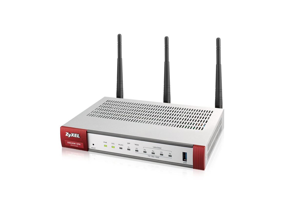 Zyxel USG20W-VPN, SPI-FW, 10x IPSec - 1xWAN, 1xSFP, 4xLAN, 802.11ac, Dual-Band