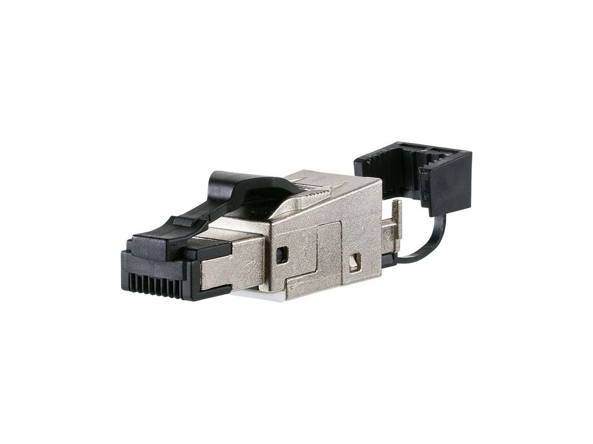 RJ45 Stecker IP20 Kat.6As - ohne Werkzeug aufschaltbar