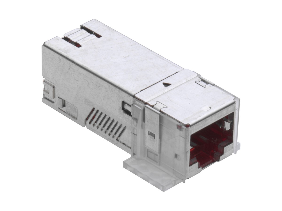 R&Mfreenet Module de raccord 1xRJ45/s - Cat.6A, blindé, emballé par pce