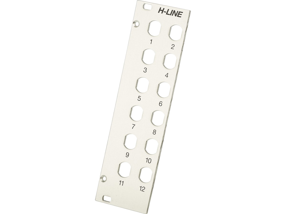 Frontplatte H-Line 12xST - 3HE/8TE