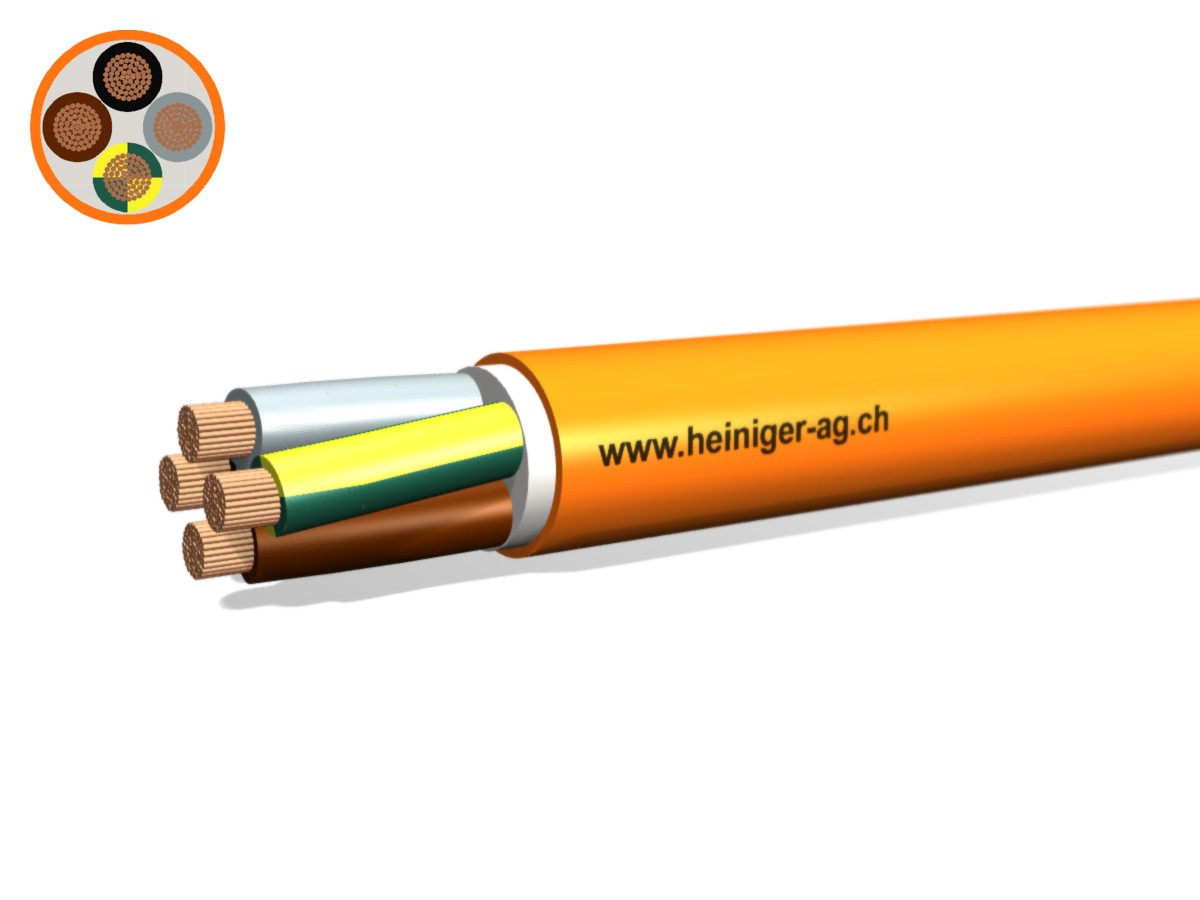 Sicherheitskabel FE180 E90 4x70 LPE - PYROFIL hal-frei flammwidrig or