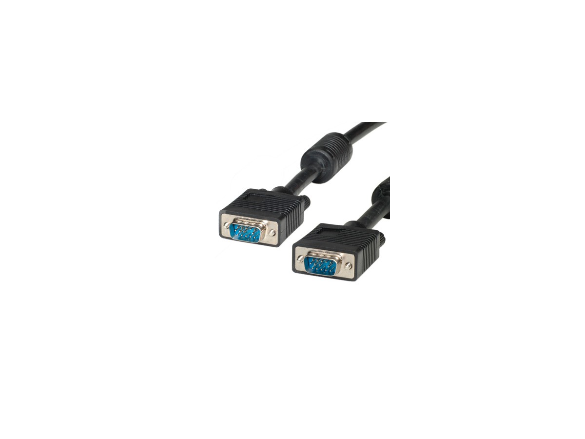 Cordon moniteur, noyaux ferrite - HD15 m - HD15 m, 6m