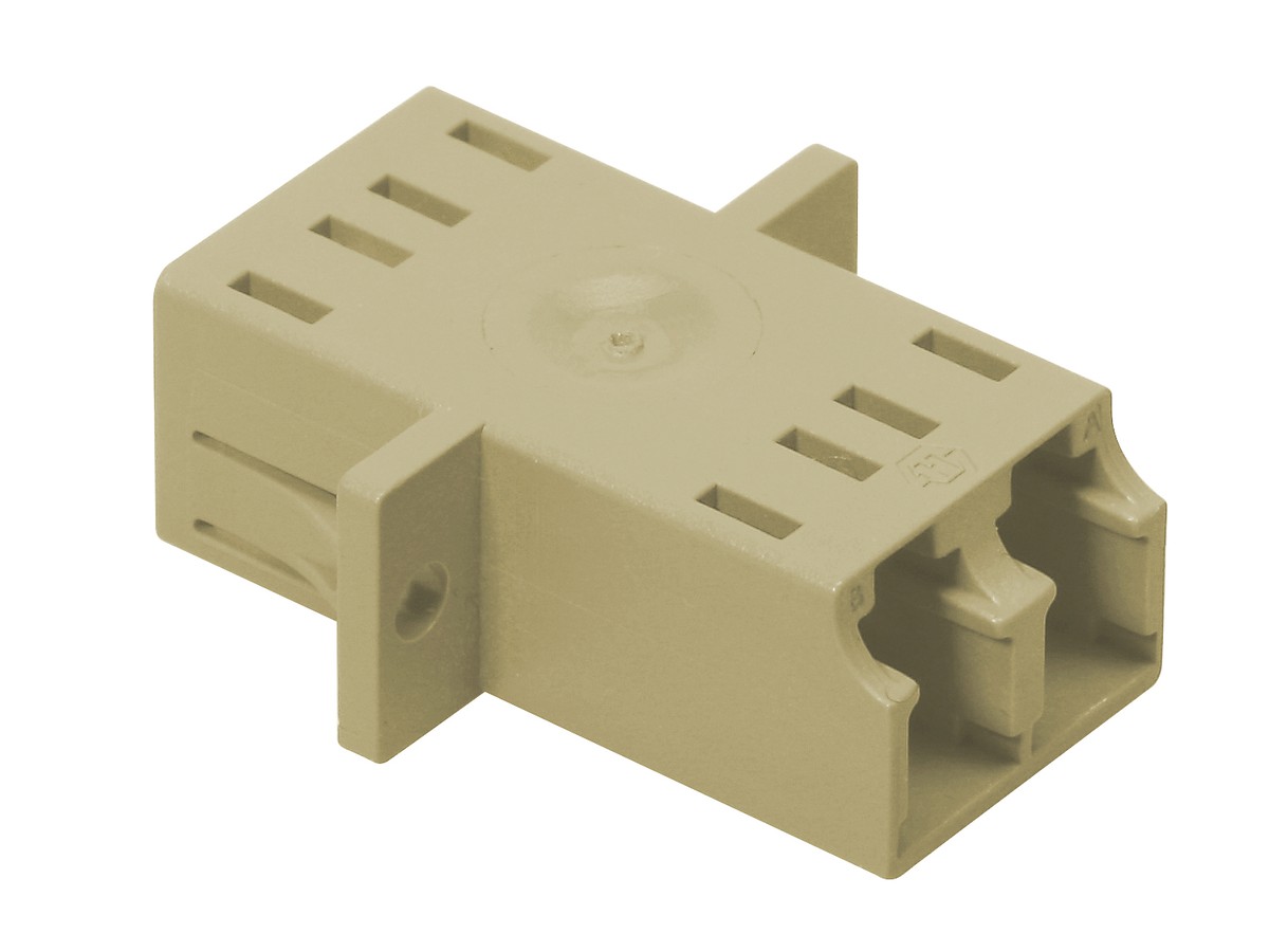 Mittelstück LC duplex Multimode - beige