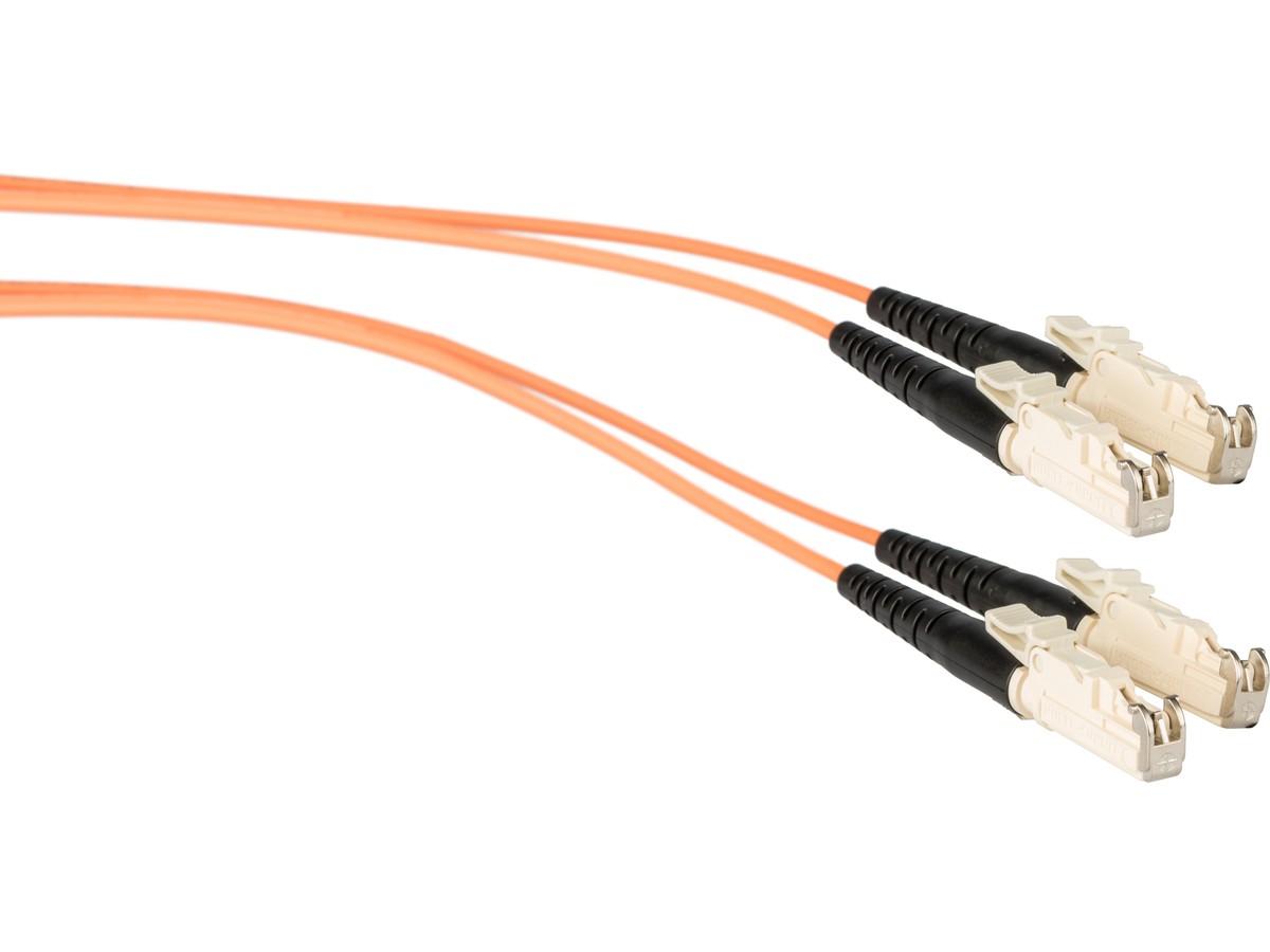 Glasfaser-Patchkabel, E2000 - E2000 - 50/125 OM2, duplex, Fig.8, L= 1.0m