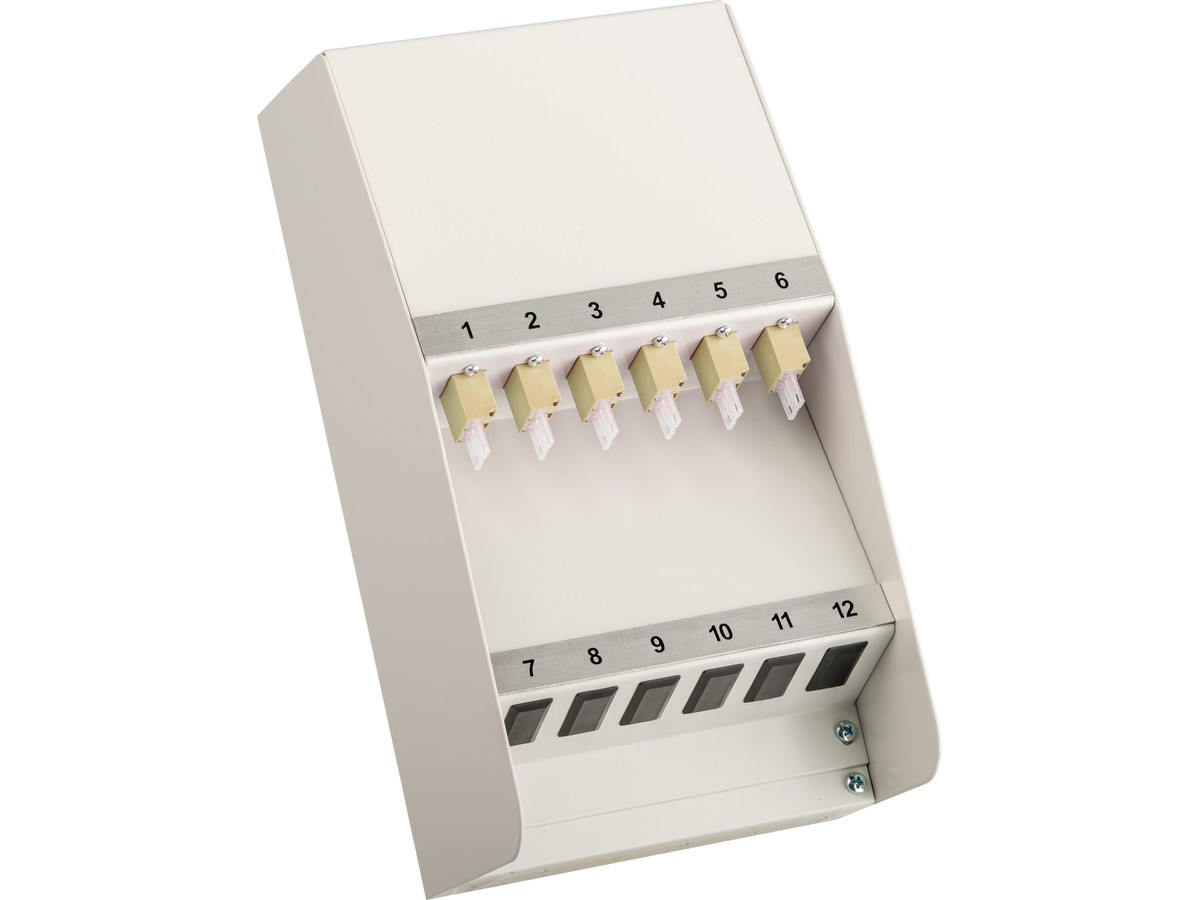 AP KEV mini H-Line 12xLCd MM OM1/2 - beige, Spinne RAL7035, 221x120x87mm