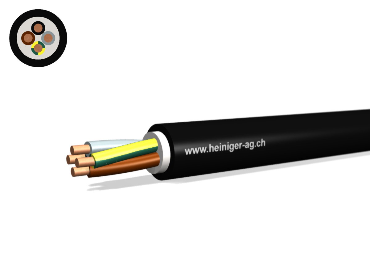 Erdkabel NYY-J Eca 4x4 sw - 0.6/1kV