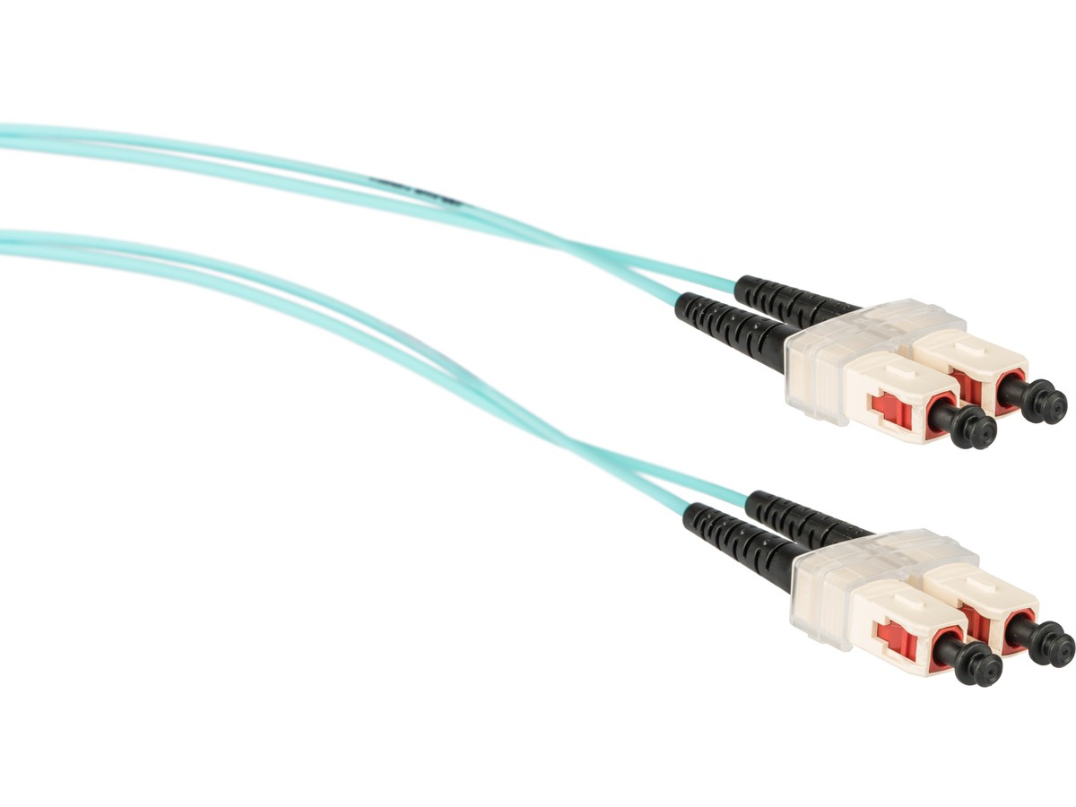 Cordon fibre optique, SCd - SCd - 50/125 OM3, duplex, fig.8, L= 1.0m