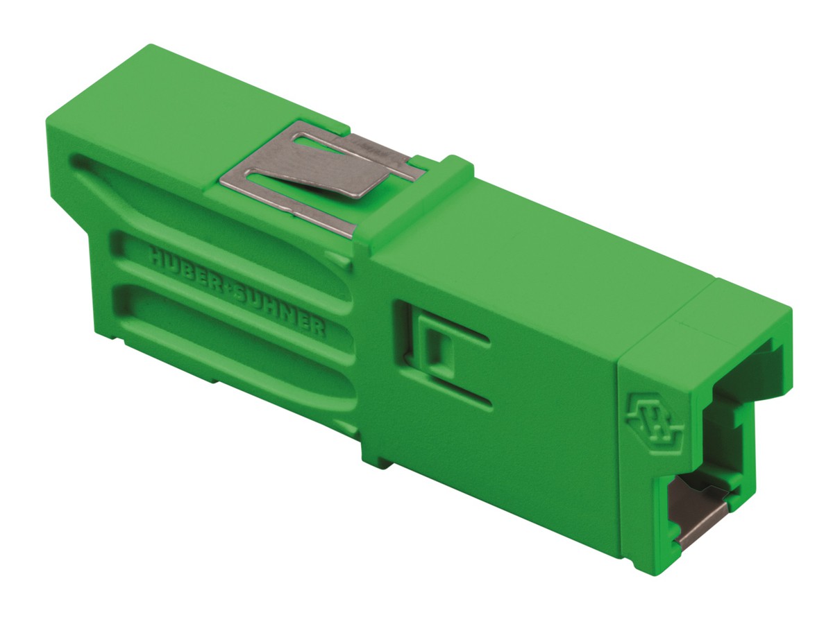 Mittelstück E2000hrl Singlemode grün - Inkl. Federclip (ohne Schrauben)