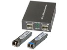 Convertisseur média, 2x SFP pour - conversion SM/MM, incl. Modules SFP