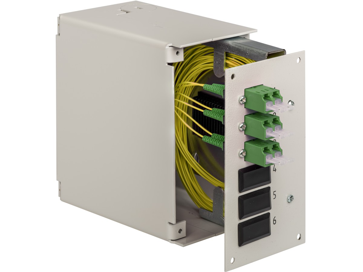 Tête de câble DIN micro H-Line 1xLCd hrl - 9/125, Pigtails insérés, B61xH115xT113mm