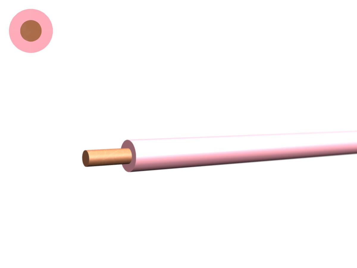 N-Draht Cca hal-frei 1.50 rosa - 450/750V H07Z1-U