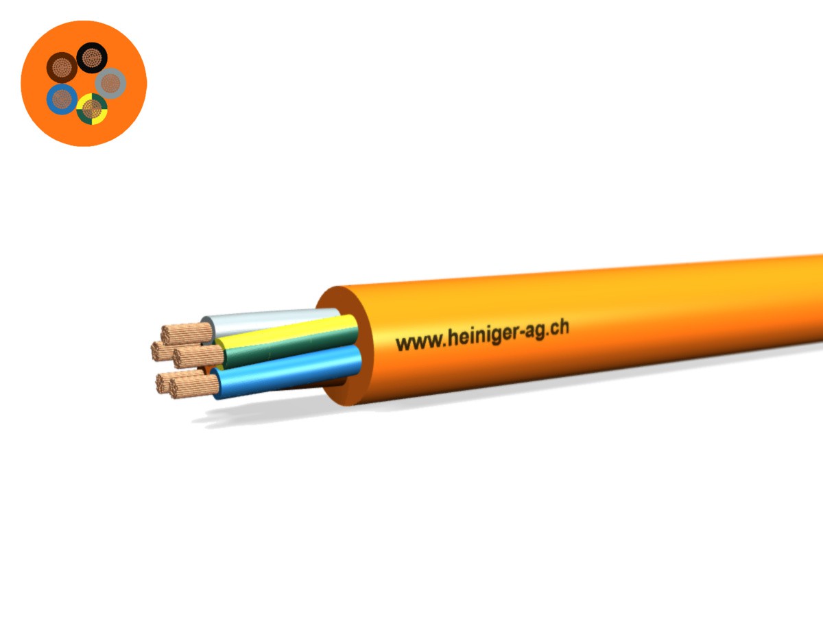 Câble PUR-PUR Fca 5x2.50 LNPE or N1QQ-F - 0.6/1kV HD 308 S2