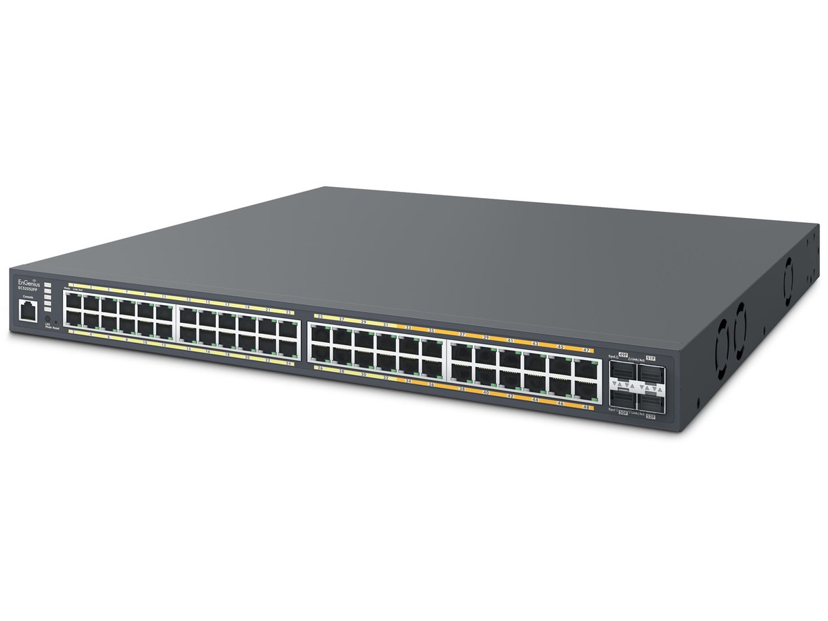 EnGenius ECS2552FP, Cloud Managed Switch - PoE+, 32x1000T, 16x M-GbE, 4xSFP+, 740W