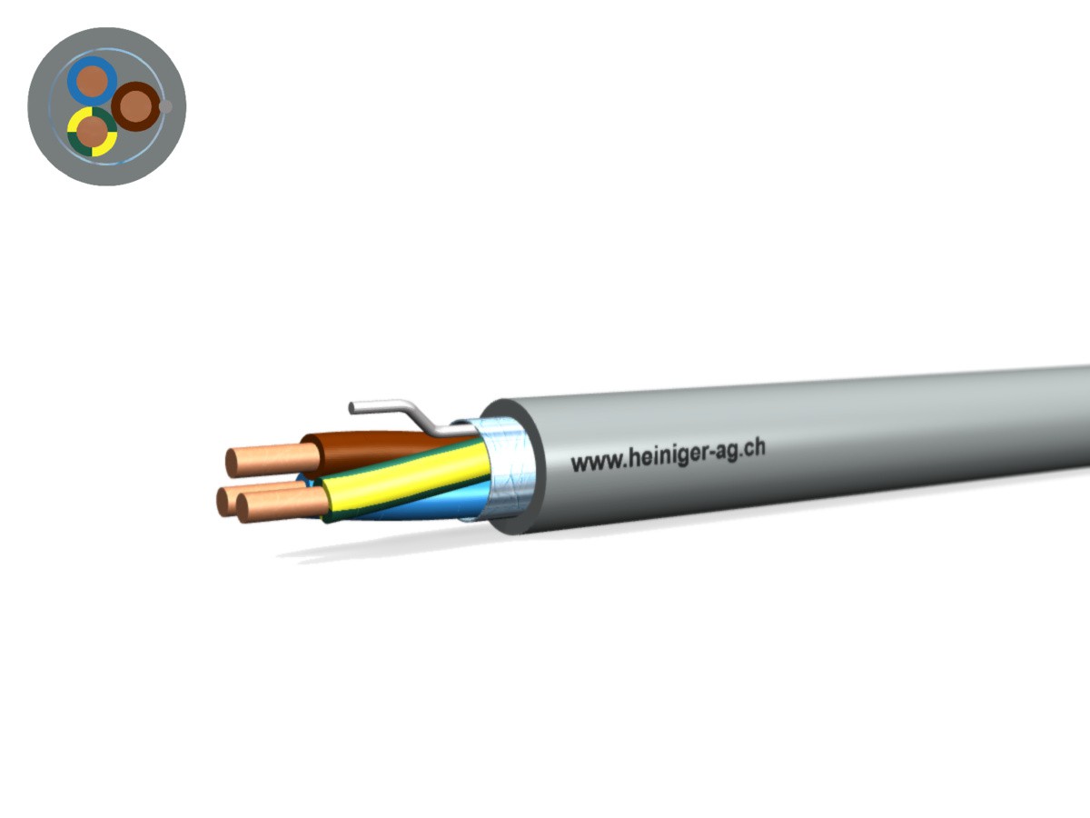 Bio Inst. Kabel Dca (St) 3x1.50 - LNPE gr hal-frei HD 308 S2 0.6/1kV