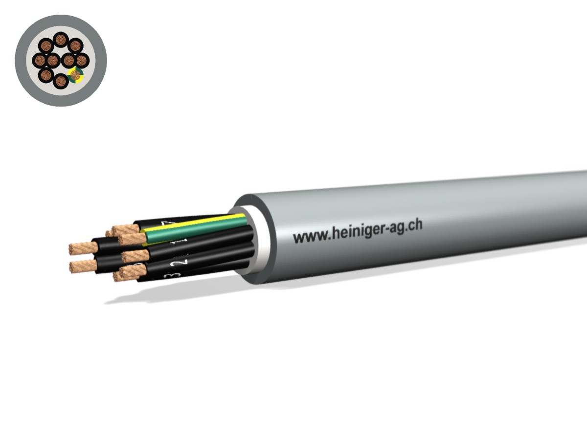 Câble commande Cca-flex 10x2.50 JZ gr - LiHH san-hal 0.6/1kV EN 50399