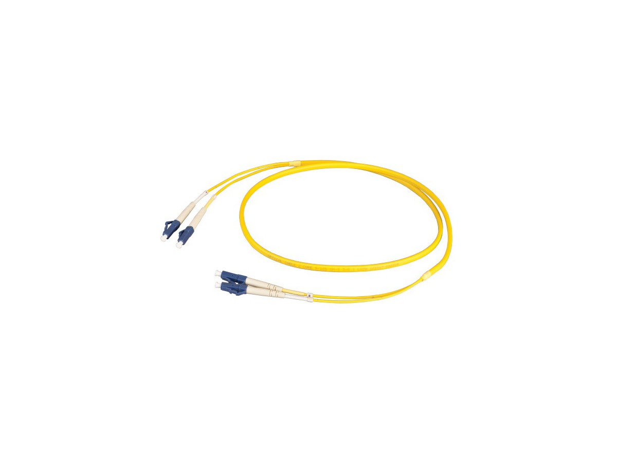 Flat Twin FO-Patchkabel LCd PC- LCd PC - 9/125, gelb, 3x5mm, L= 0.5m