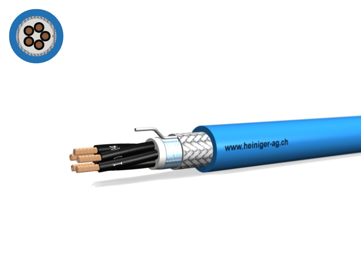 Securaflex Dca (St) C 5x1.00 sw num. bl - IEC 60079-14 hal-frei 300V Eigens. Kabel