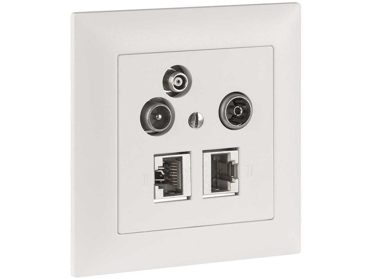 R&M HWS UP-MM Dose-3 Loch-11dB - inkl. 2xRJ45 Kat.5e ungeschirmt