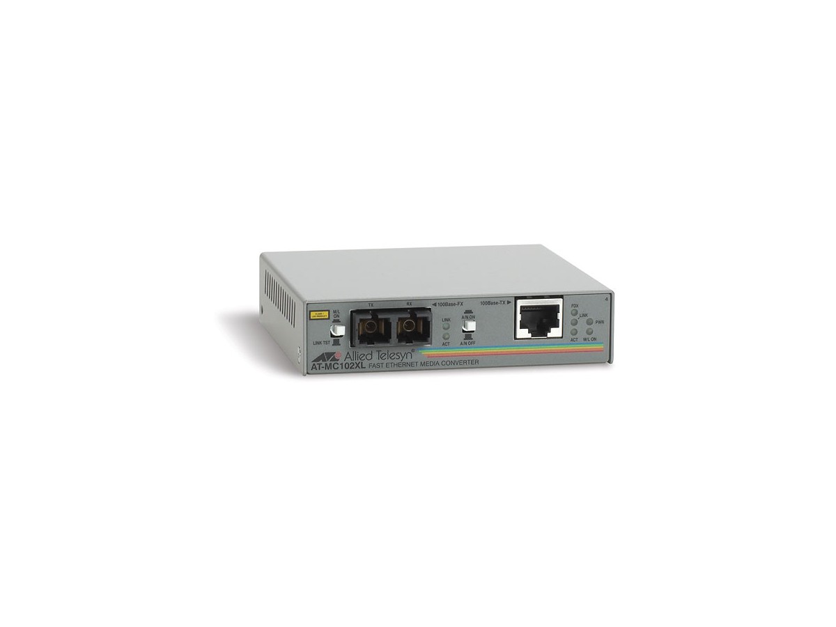 AT-MC102XL, 100TX sur 100FX SC MM - jusqu'à 2km, 2 ports Convertiseur Média