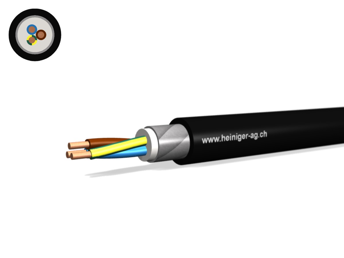 NN-CLN FE05B2 B2ca 3x1.50 LNPE sw - hal-frei armiert 90°C 0.6/1kV