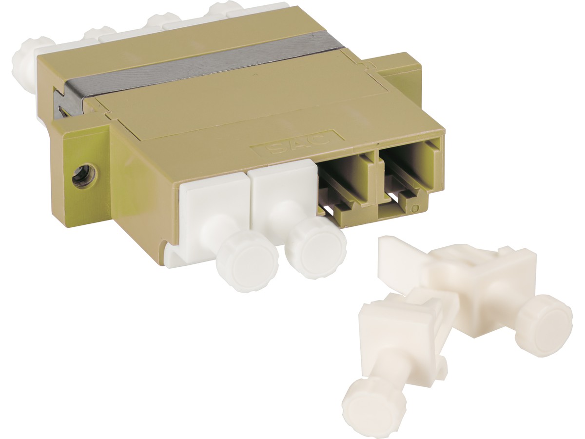 Mittelstück LC-Quad Multimode OM2 - beige